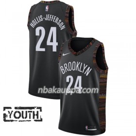 Brooklyn Nets Rondae Hollis-Jefferson 24 2018-19 Nike City Edition Musta Pelipaidat Swingman - Lasten